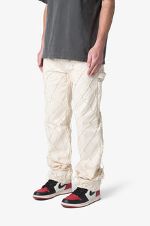 V623 Cargo Net Baggy Pants | Cream