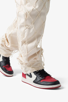 V623 Cargo Net Baggy Pants | Cream