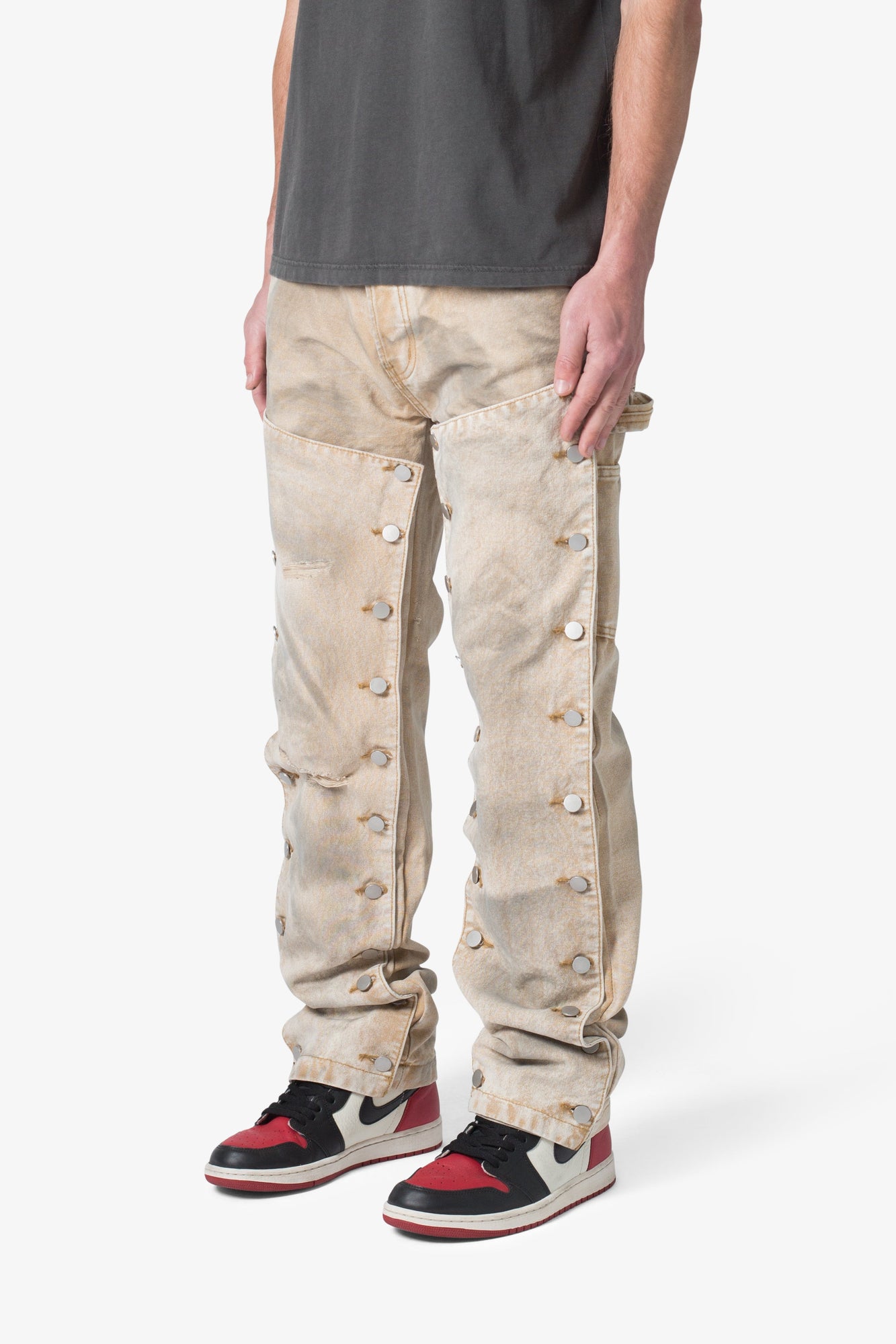 V624 Snap Off Baggy Pants | Brown