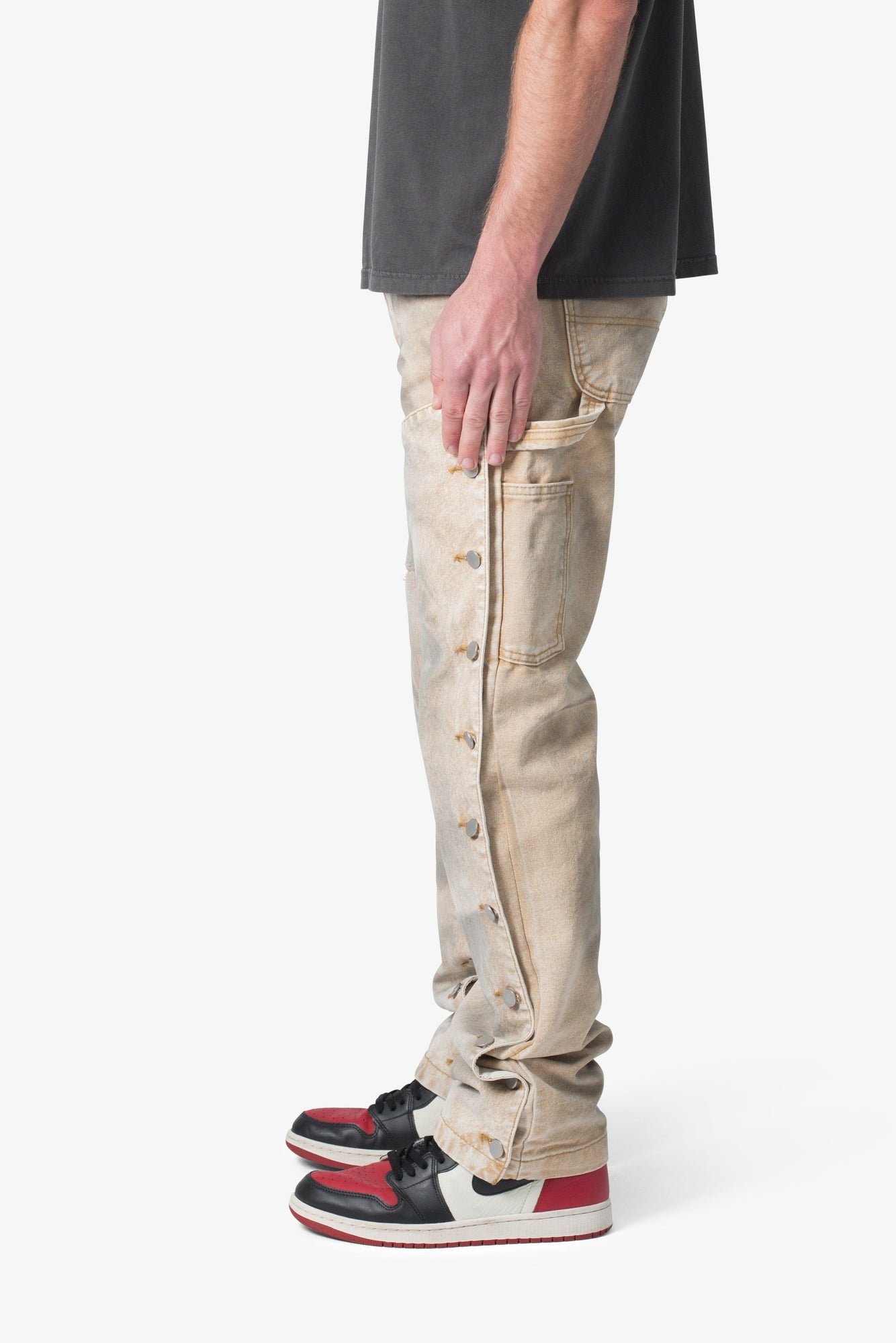 V624 Snap Off Baggy Pants | Brown