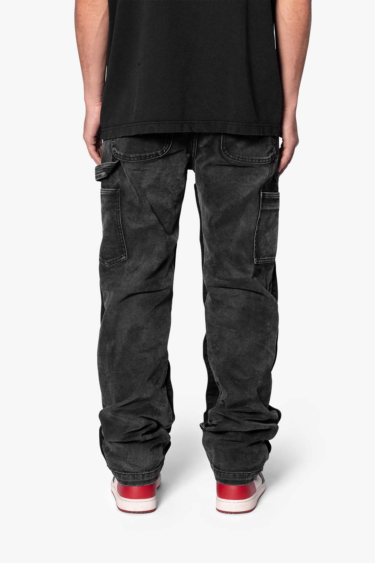 V624 Snap Off Baggy Pants | Vintage Black