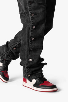 V624 Snap Off Baggy Pants | Vintage Black