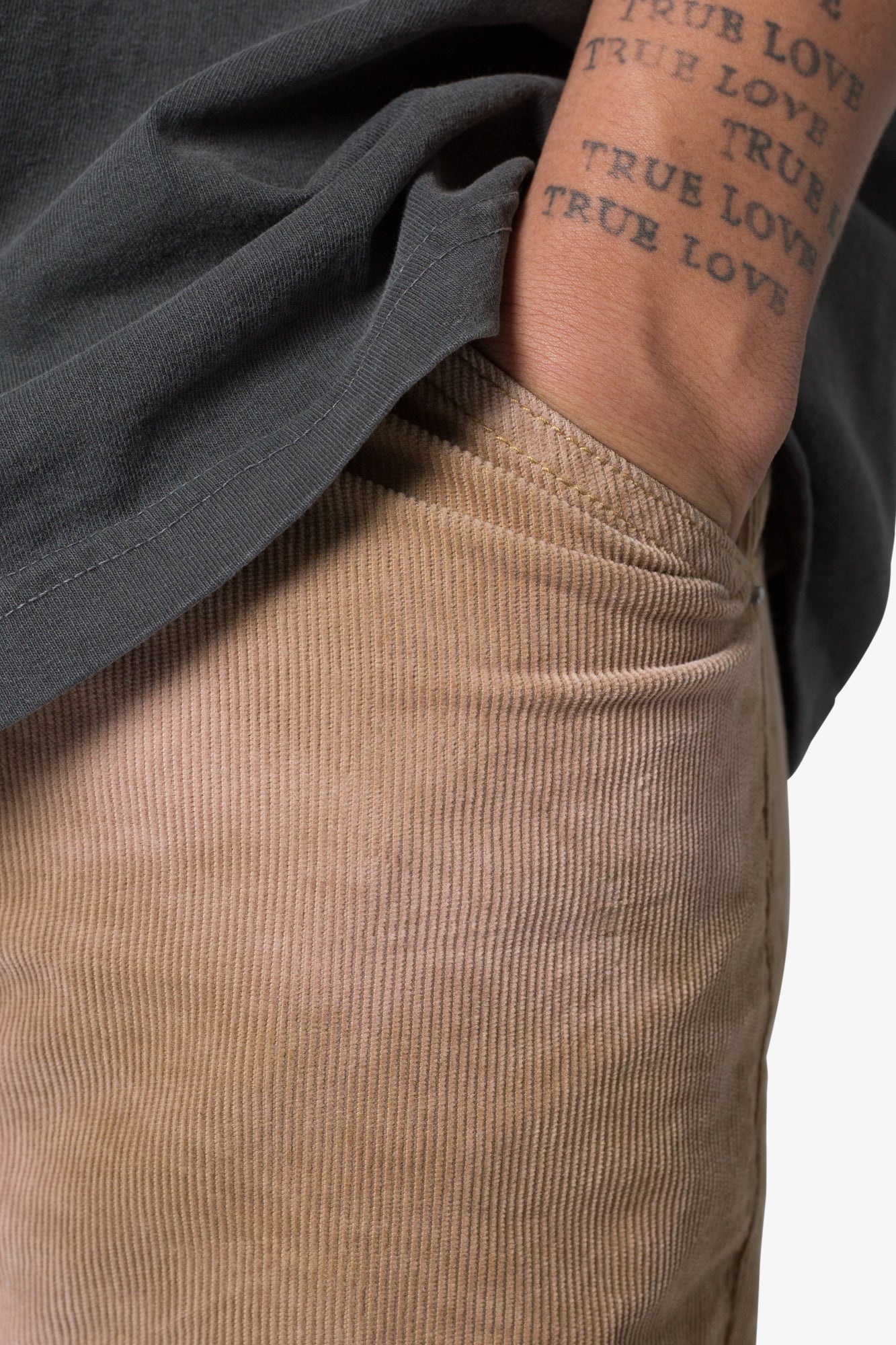 V648 Repaired Corduroy Pants | Tan