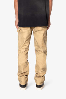 V684 Dirty Double Knee Denim | Tan
