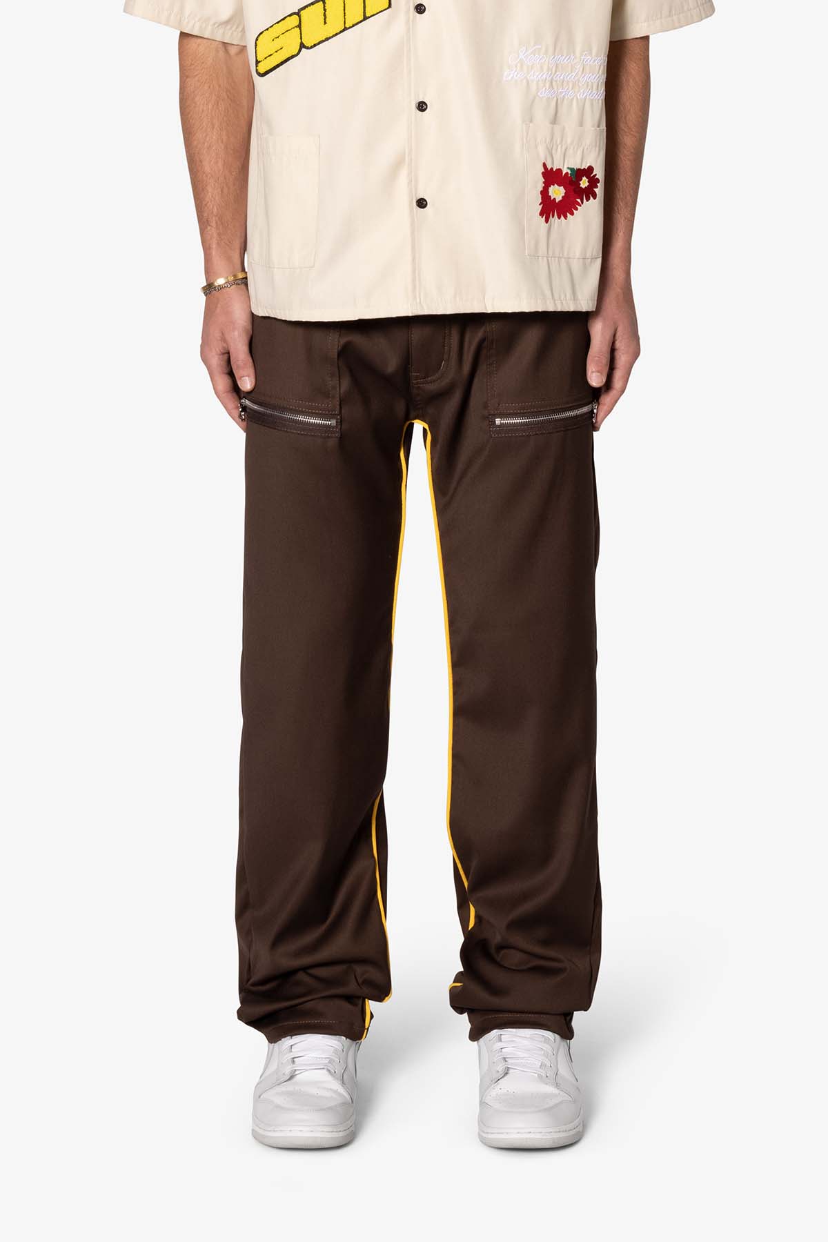 V695 Flit Zip Pants | Brown