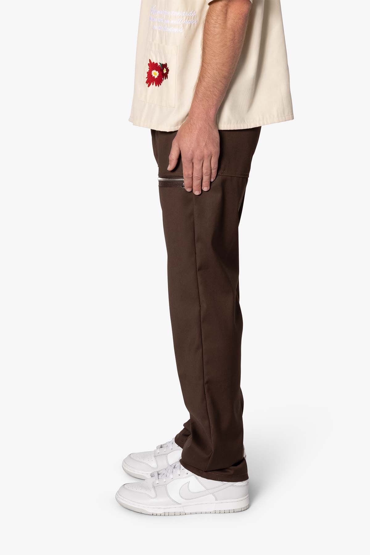 V695 Flit Zip Pants | Brown