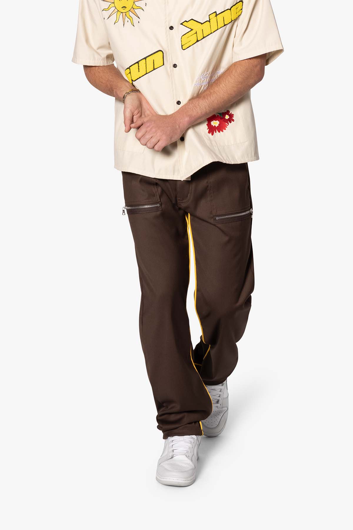 V695 Flit Zip Pants | Brown