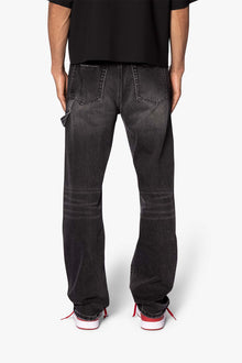 V704 Studded Double Knee Denim | Black