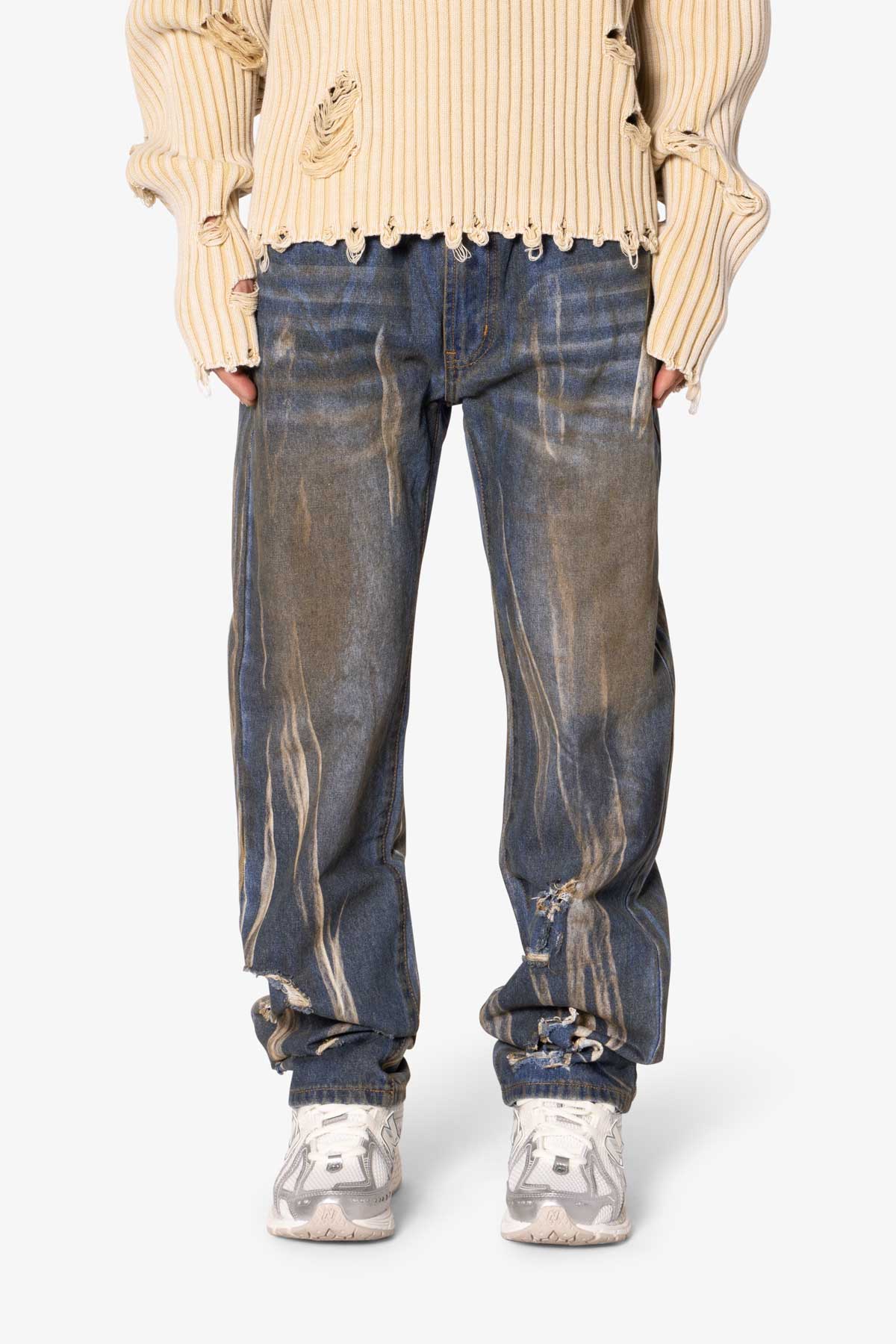 V708 Dirty Fold Denim | Blue