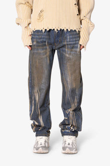 V708 Dirty Fold Denim | Blue