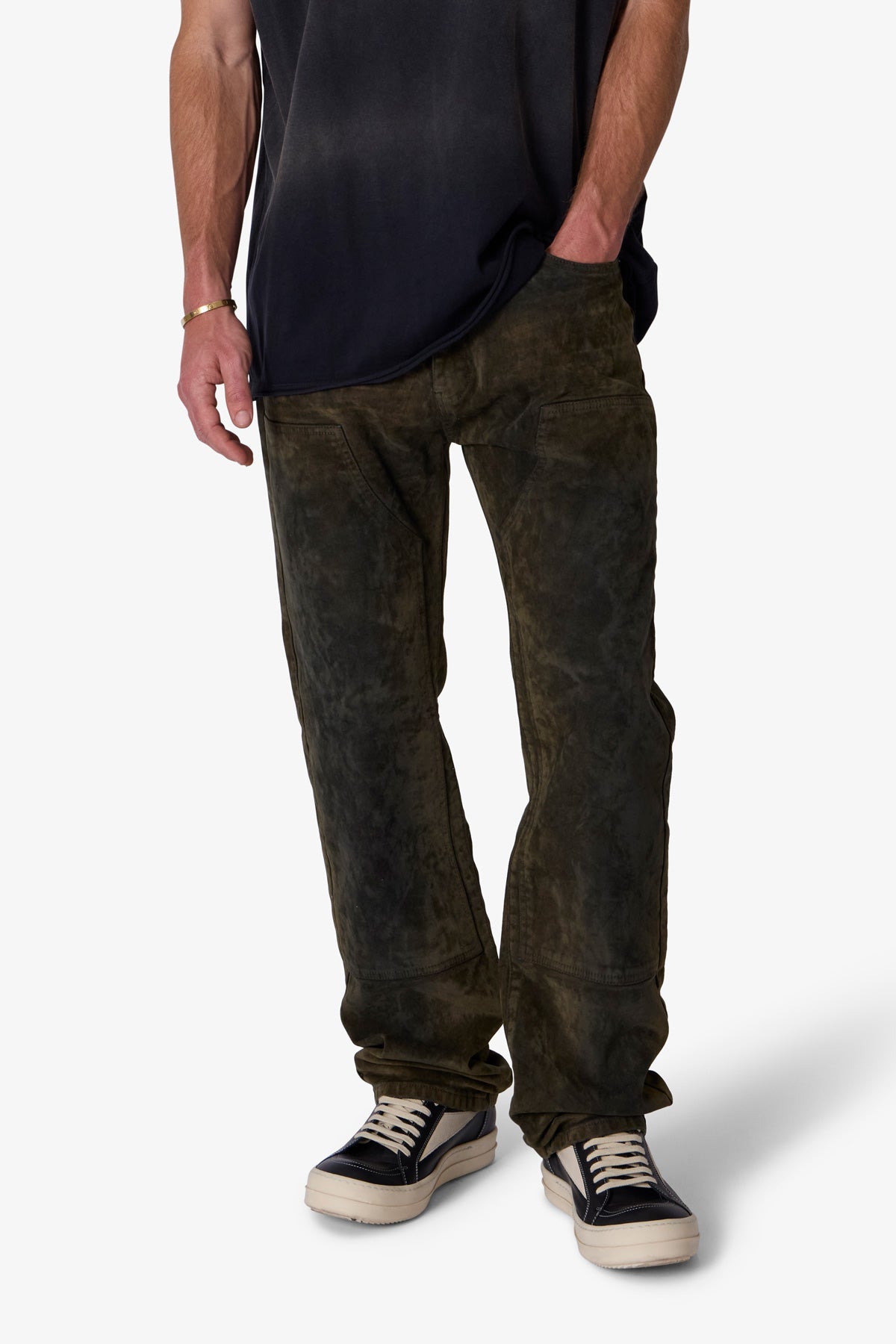 V712 SL3 Suede Pants | Olive x Black