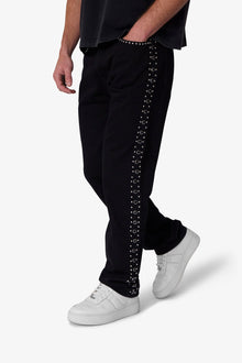 V715 Studded Baggy Denim | Black