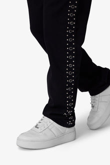 V715 Studded Baggy Denim | Black