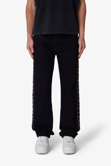 V715 Studded Baggy Denim | Black