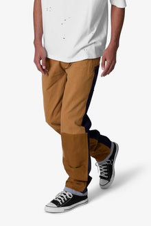 V727 Mixed Canvas Baggy Denim | Multi