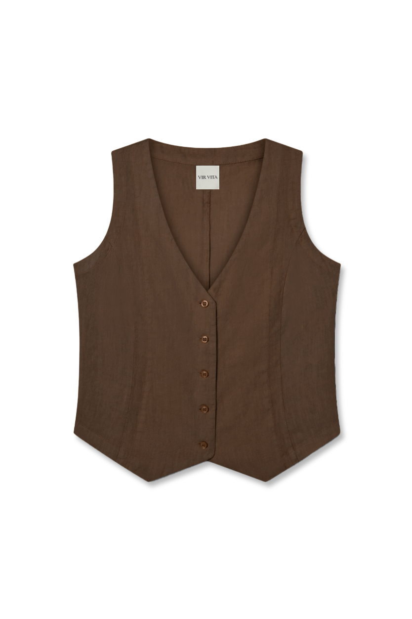 Violette Vest | Chestnut