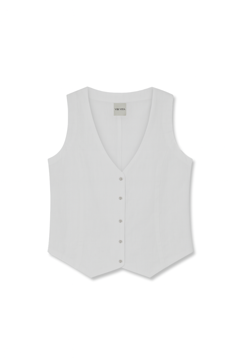 Violette Vest | White