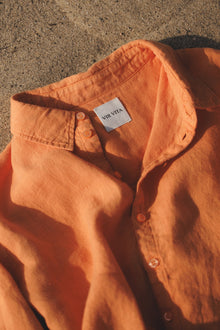Cecile Oversized Linen Shirt | Melon
