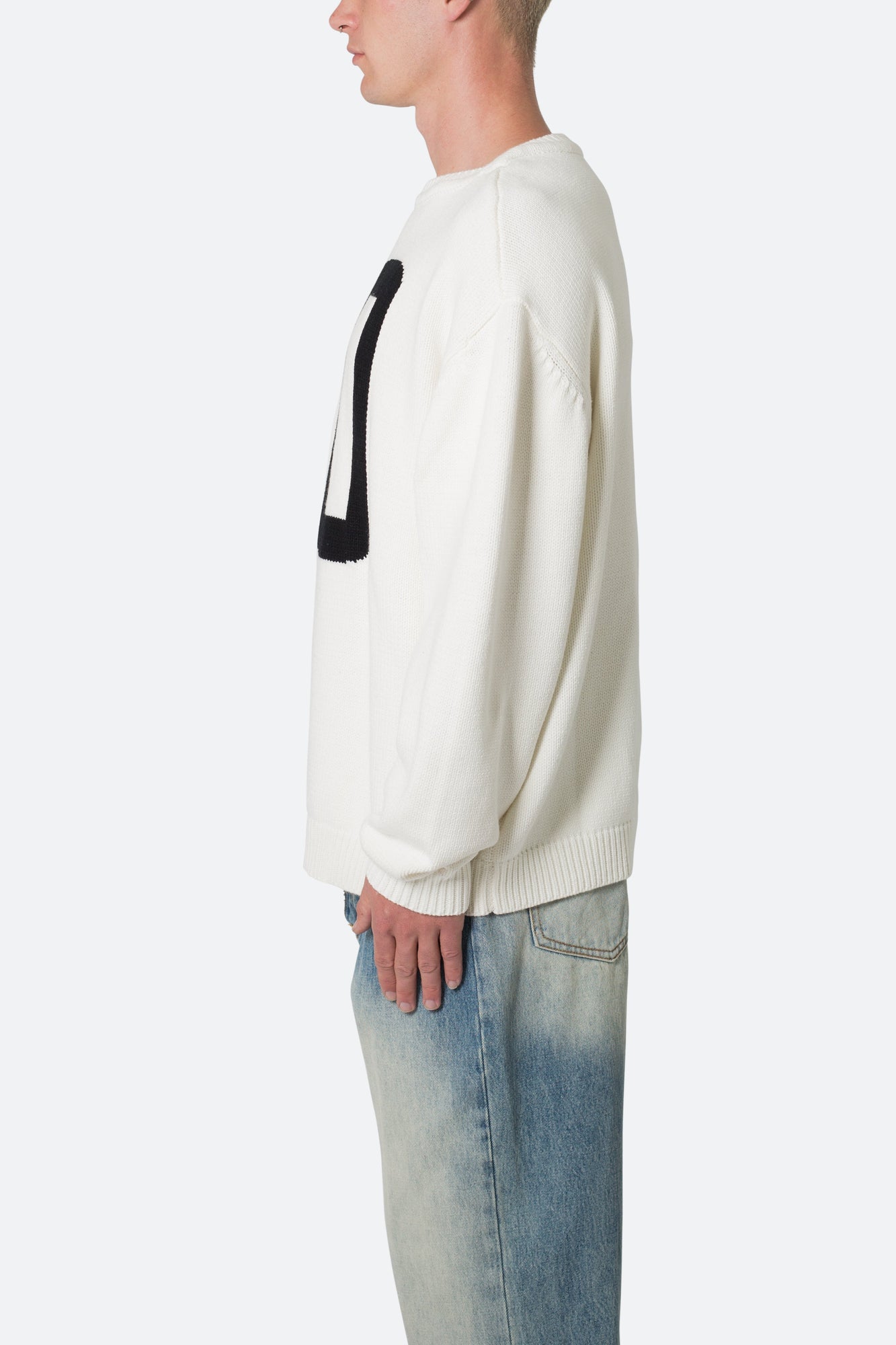 Varsity Knit Sweater | Off White