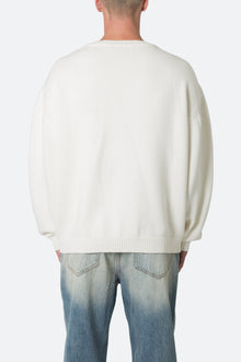 Varsity Knit Sweater | Off White