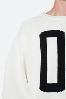 Varsity Knit Sweater | Off White