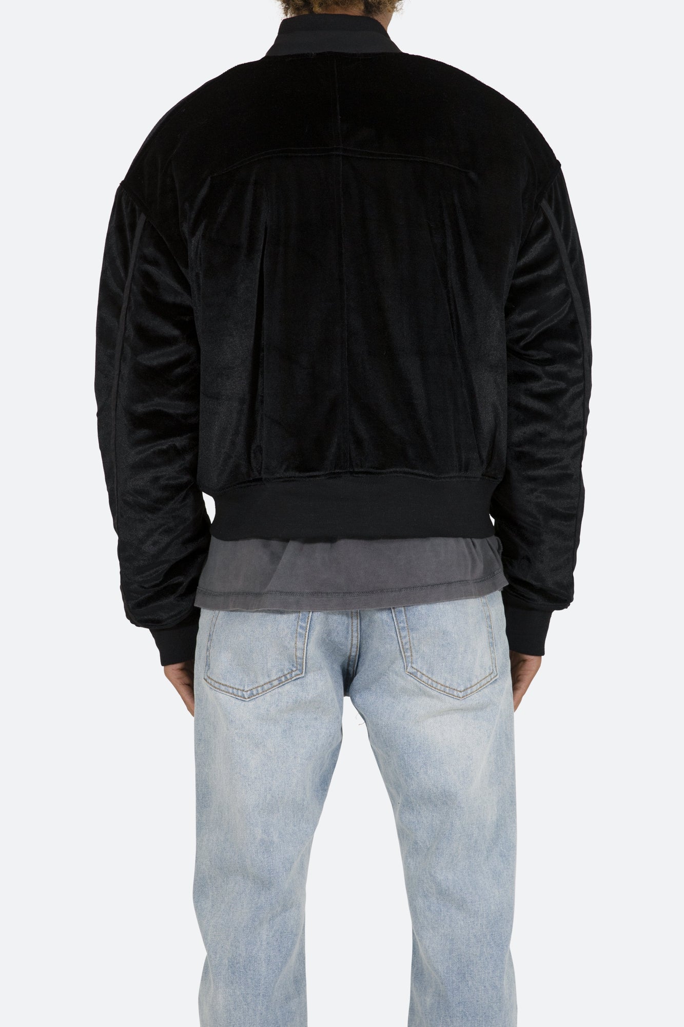 Velour Bomber Jacket | Black