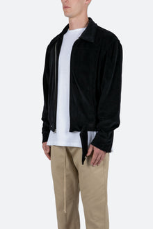 Velour Pilot Jacket | Black