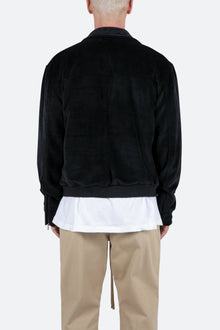 Velour Pilot Jacket | Black