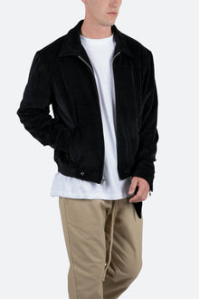 Velour Pilot Jacket | Black