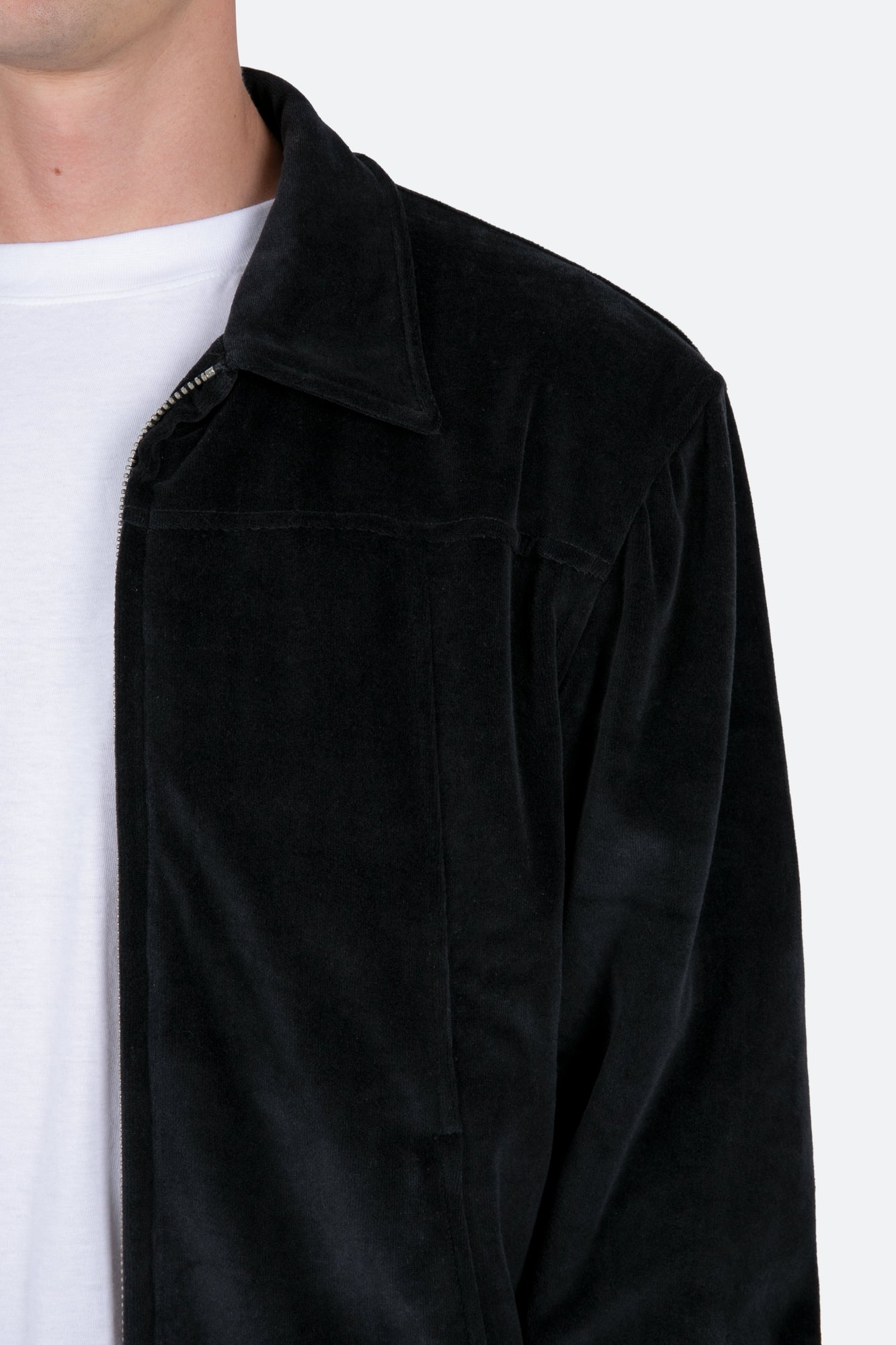 Velour Pilot Jacket | Black