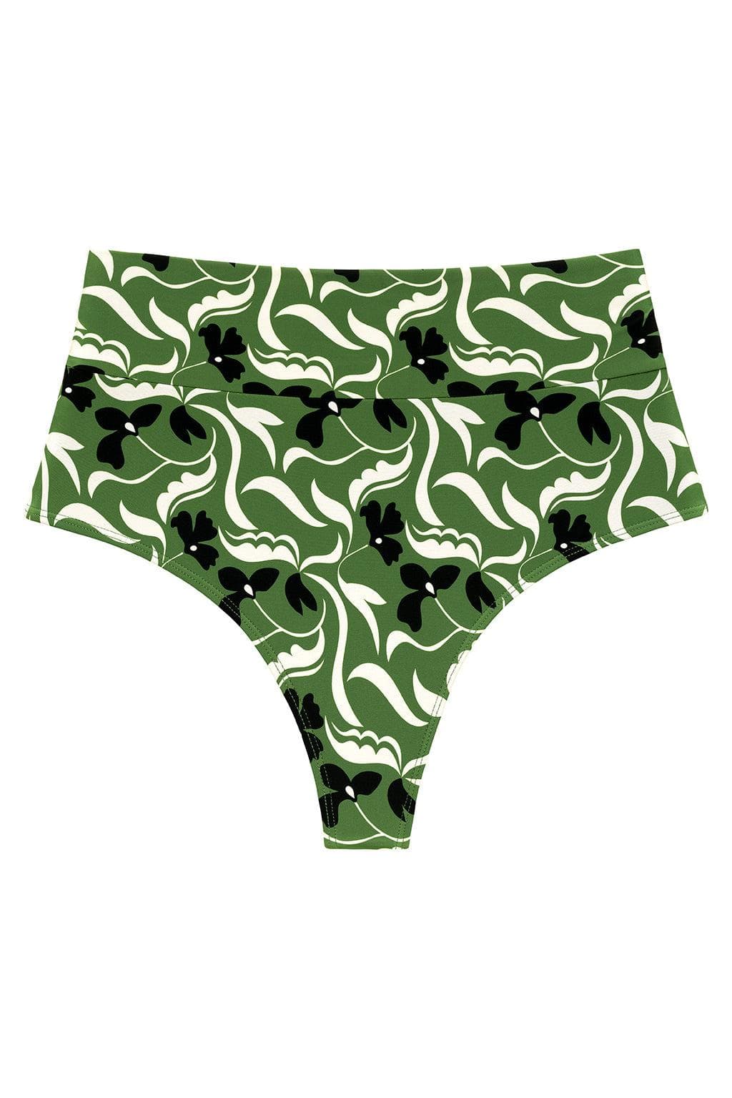 Added Coverage High Rise Bikini Bottom | Veronica Floral