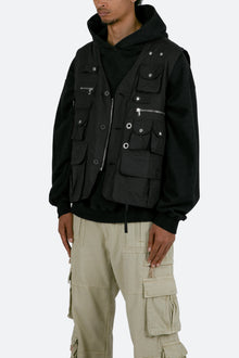Vintage Cargo Vest | Black