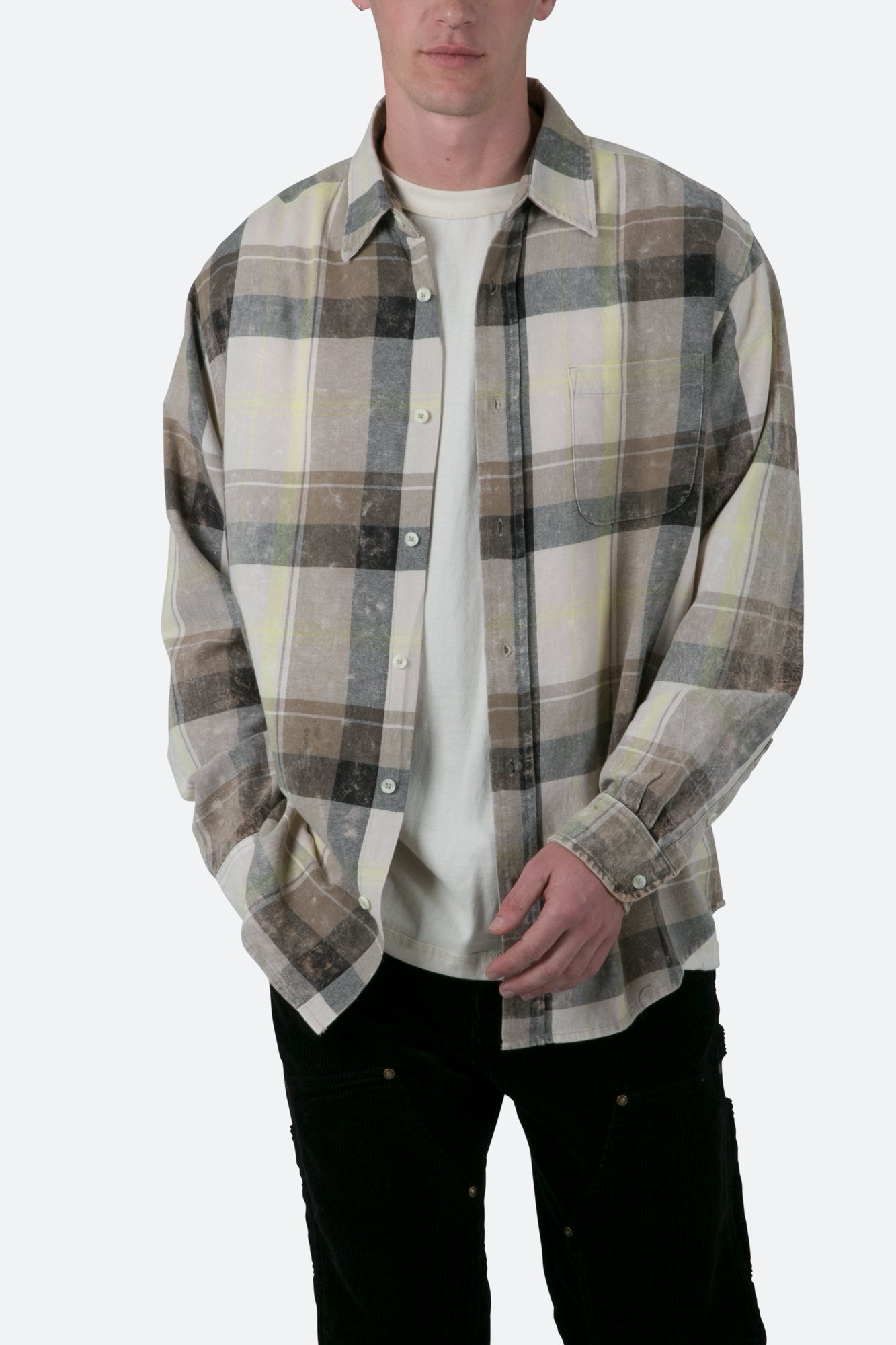 Vintage Plaid Shirt | Black x Grey