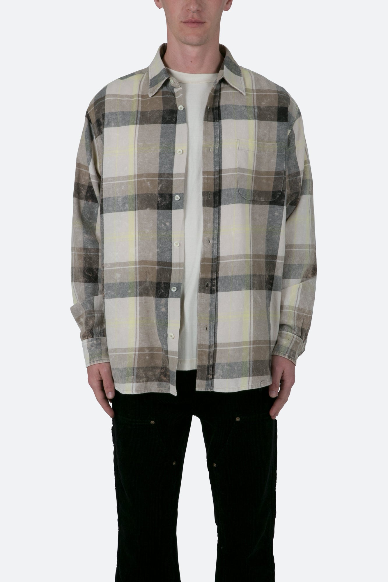 Vintage Plaid Shirt | Black x Grey