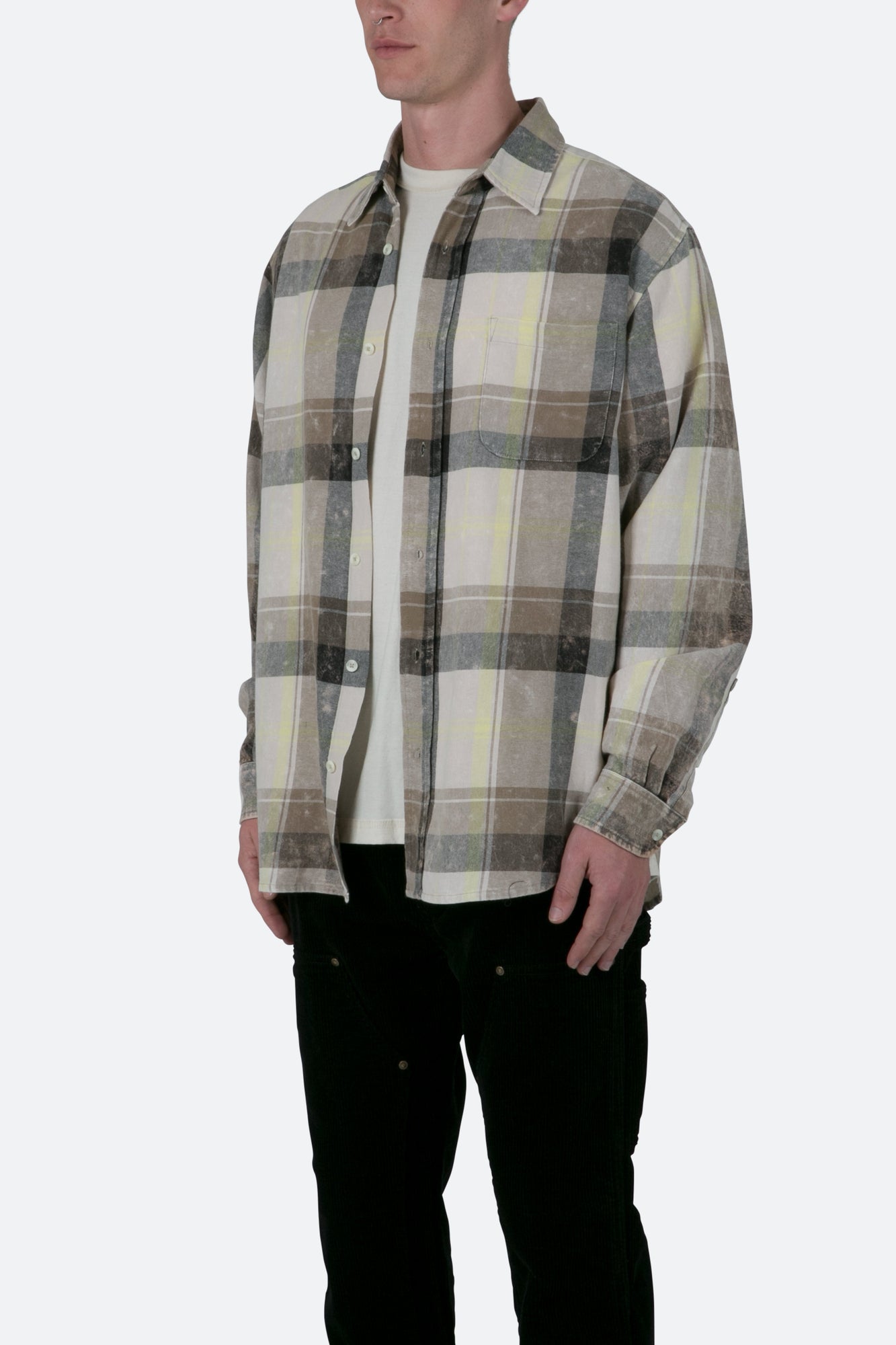 Vintage Plaid Shirt | Black x Grey