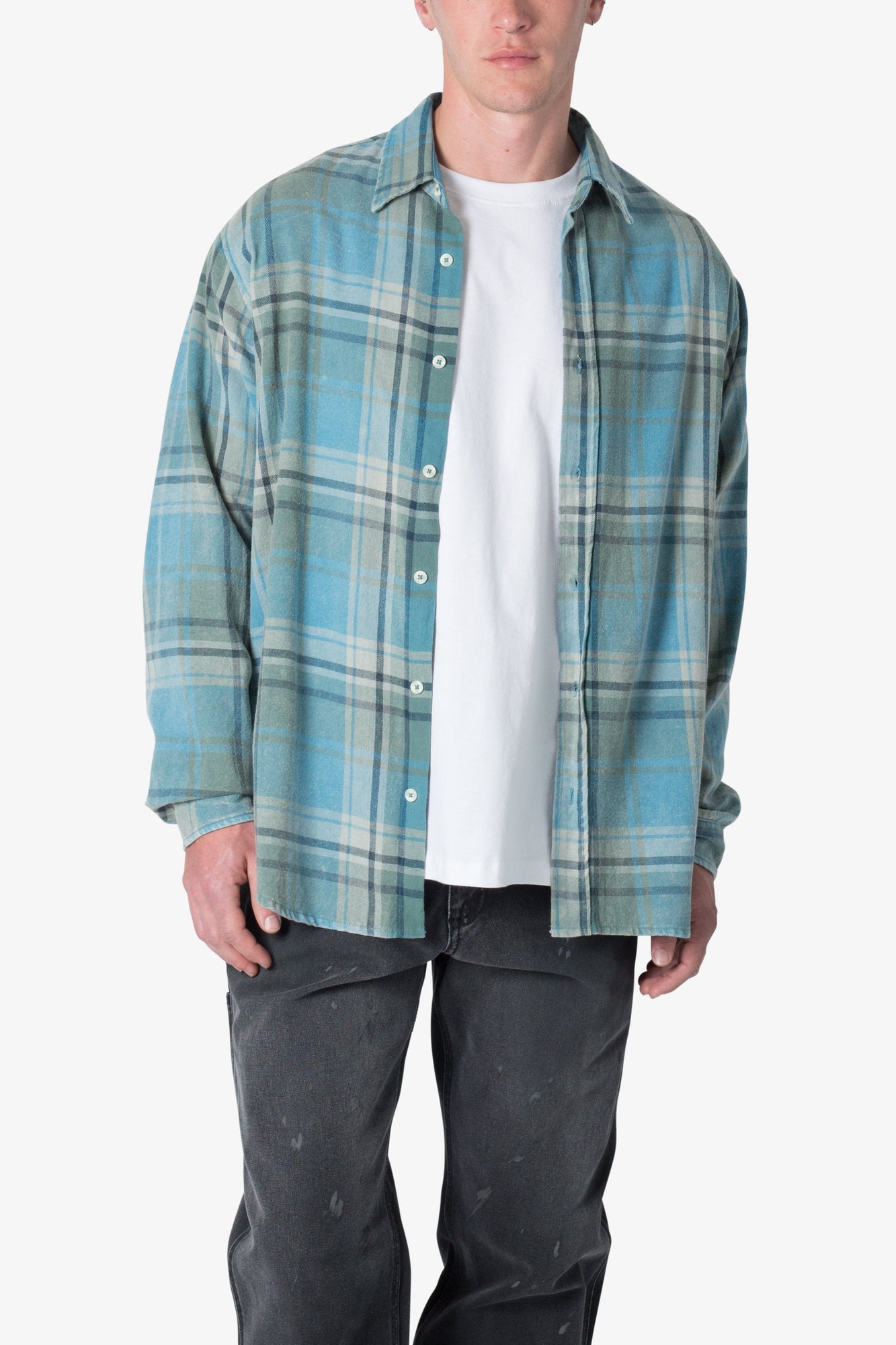Vintage Plaid Shirt | Blue x Black