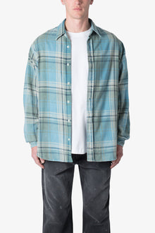 Vintage Plaid Shirt | Blue x Black