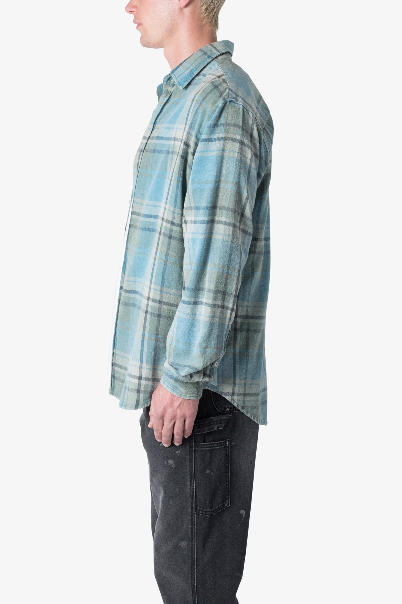 Vintage Plaid Shirt | Blue x Black
