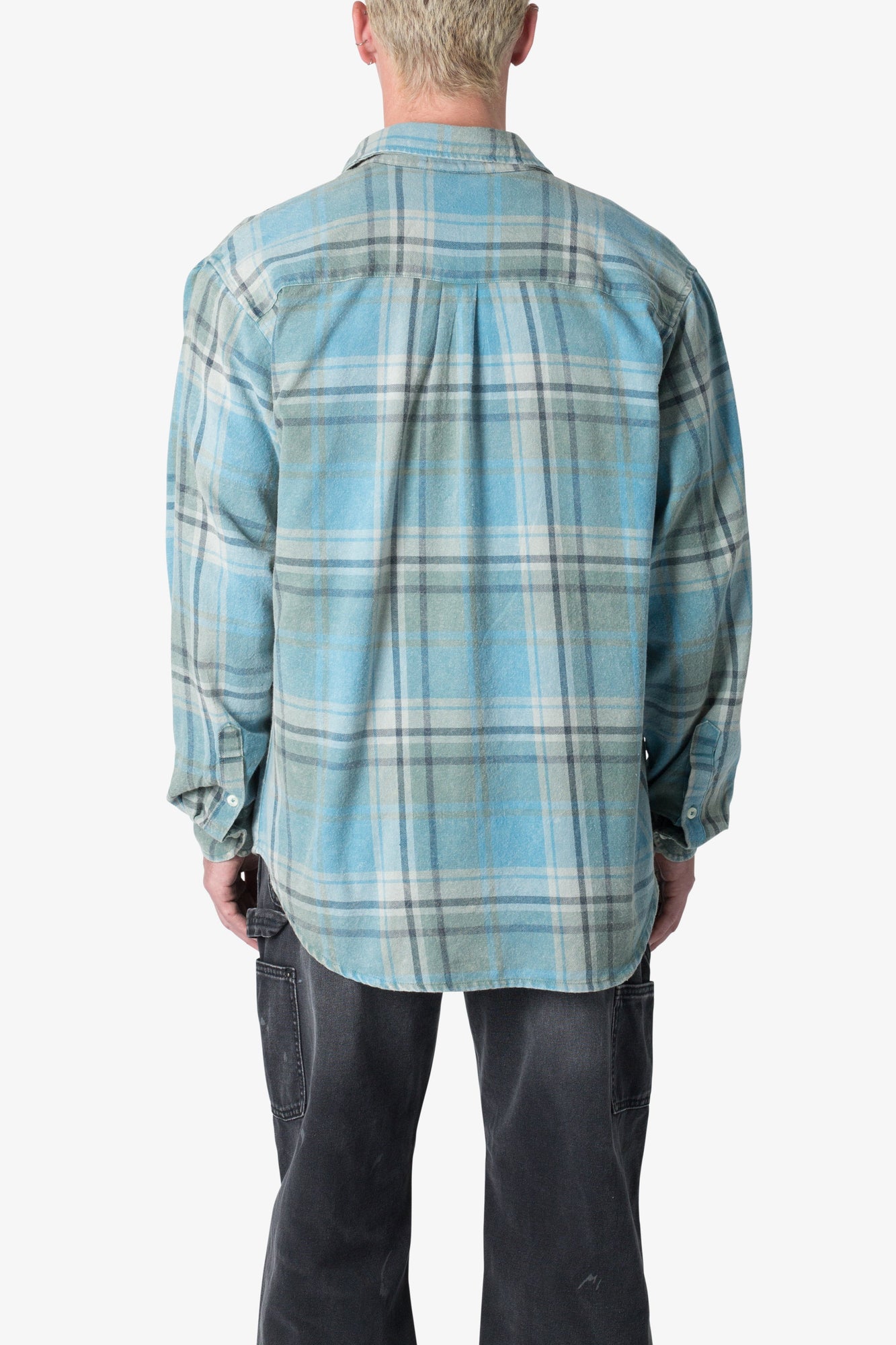 Vintage Plaid Shirt | Blue x Black