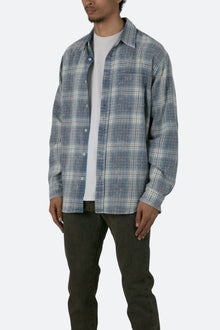 Vintage Plaid Shirt | Blue x White