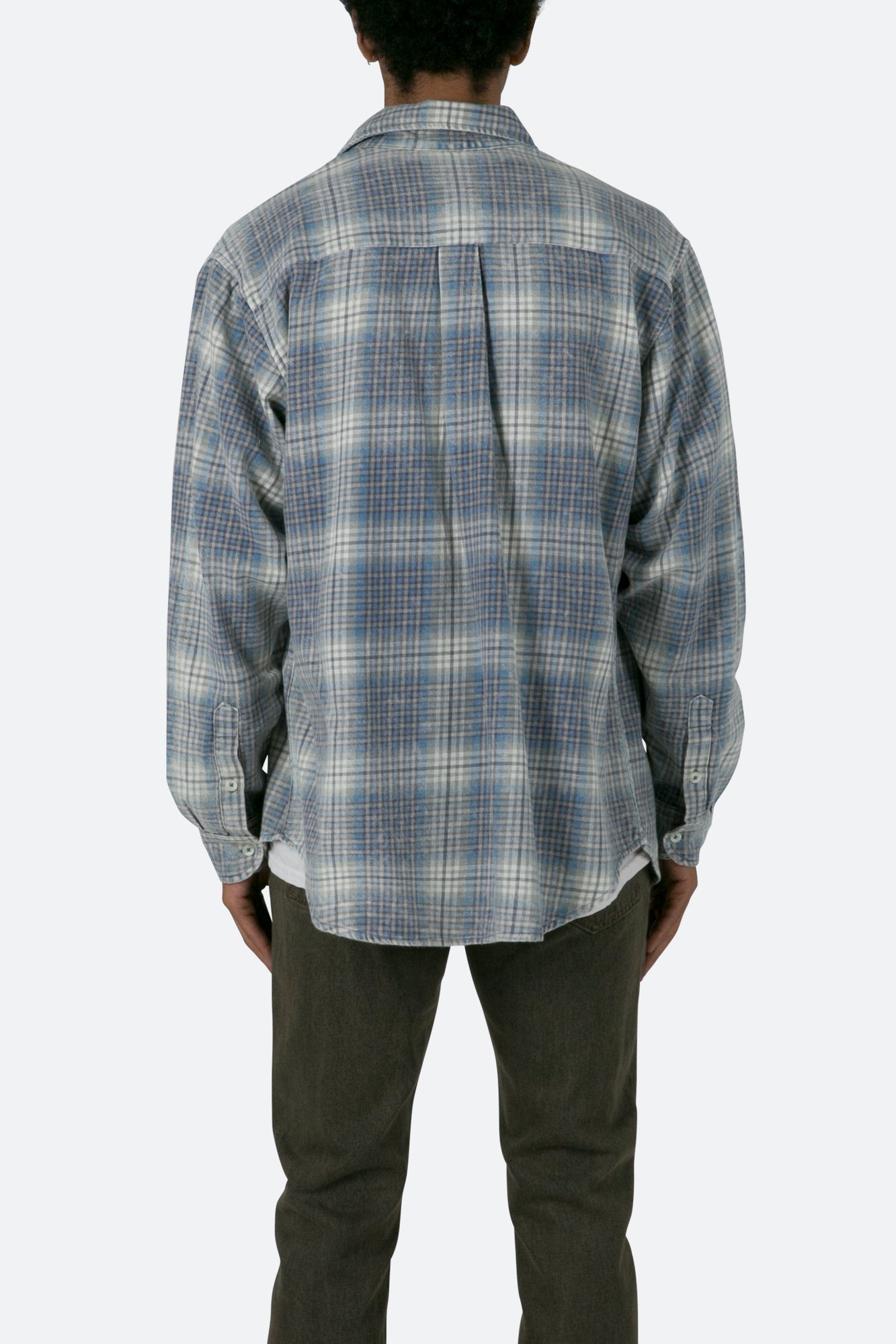 Vintage Plaid Shirt | Blue x White