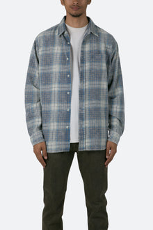 Vintage Plaid Shirt | Blue x White