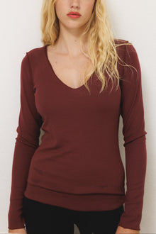 Phoebe Long Sleeve | Maroon
