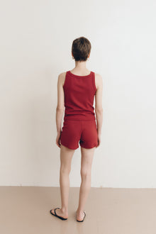 Pointelle Lounge Short | Tomato