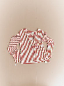 Camille Striped Top | Classic Red Stripe