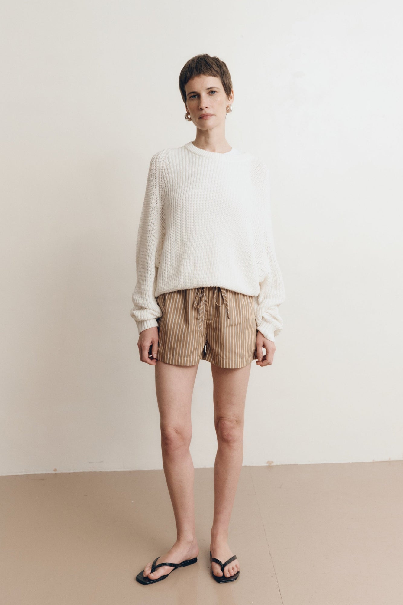 Pia Cotton Sweater | Bone