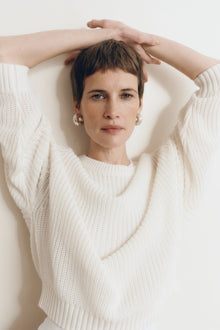 Pia Cotton Sweater | Bone