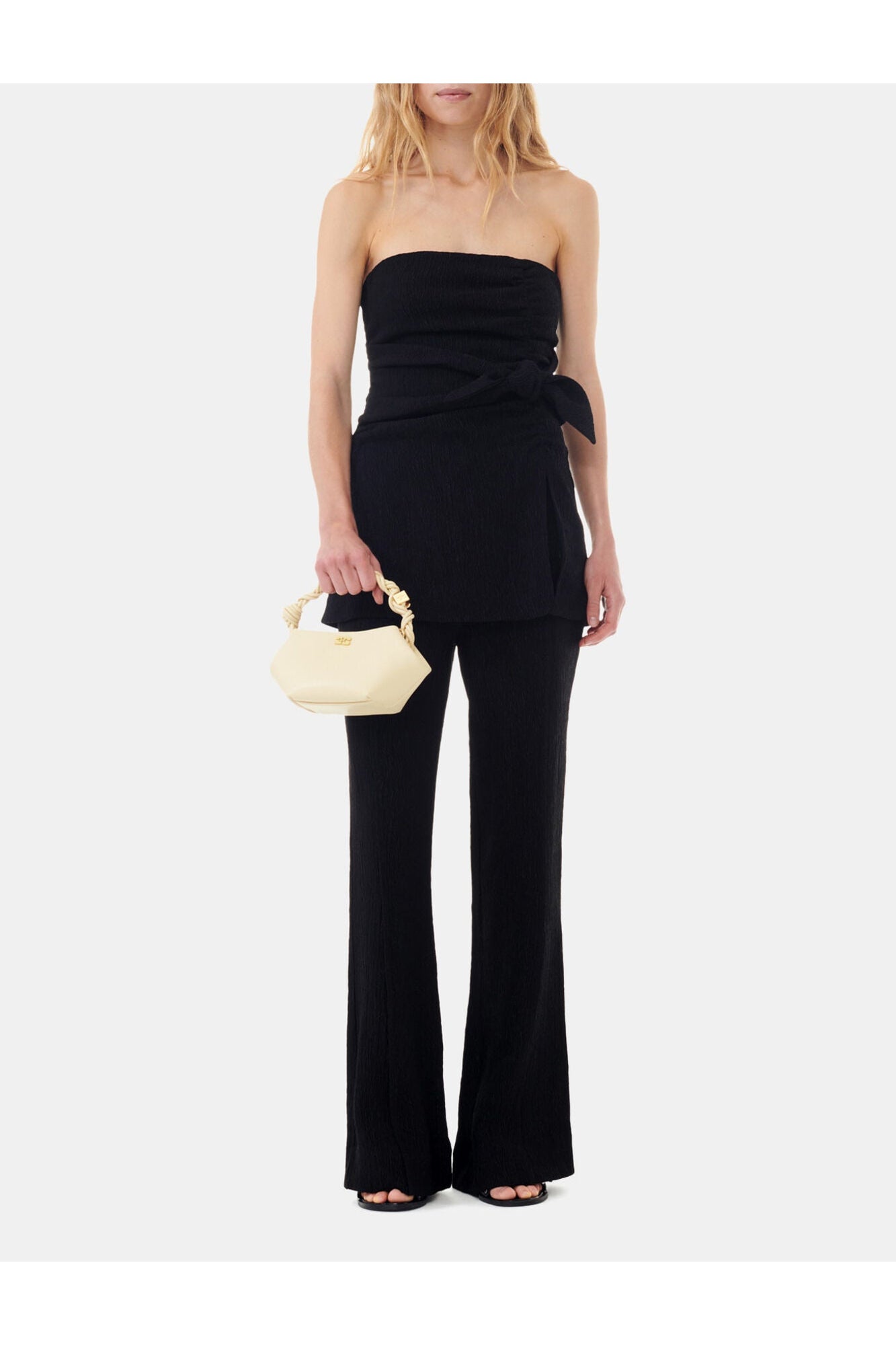 Viscose Stretch Strapless Top | Black