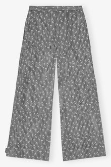 Acetate Jacquard Cargo Pants | Smoked Pearl