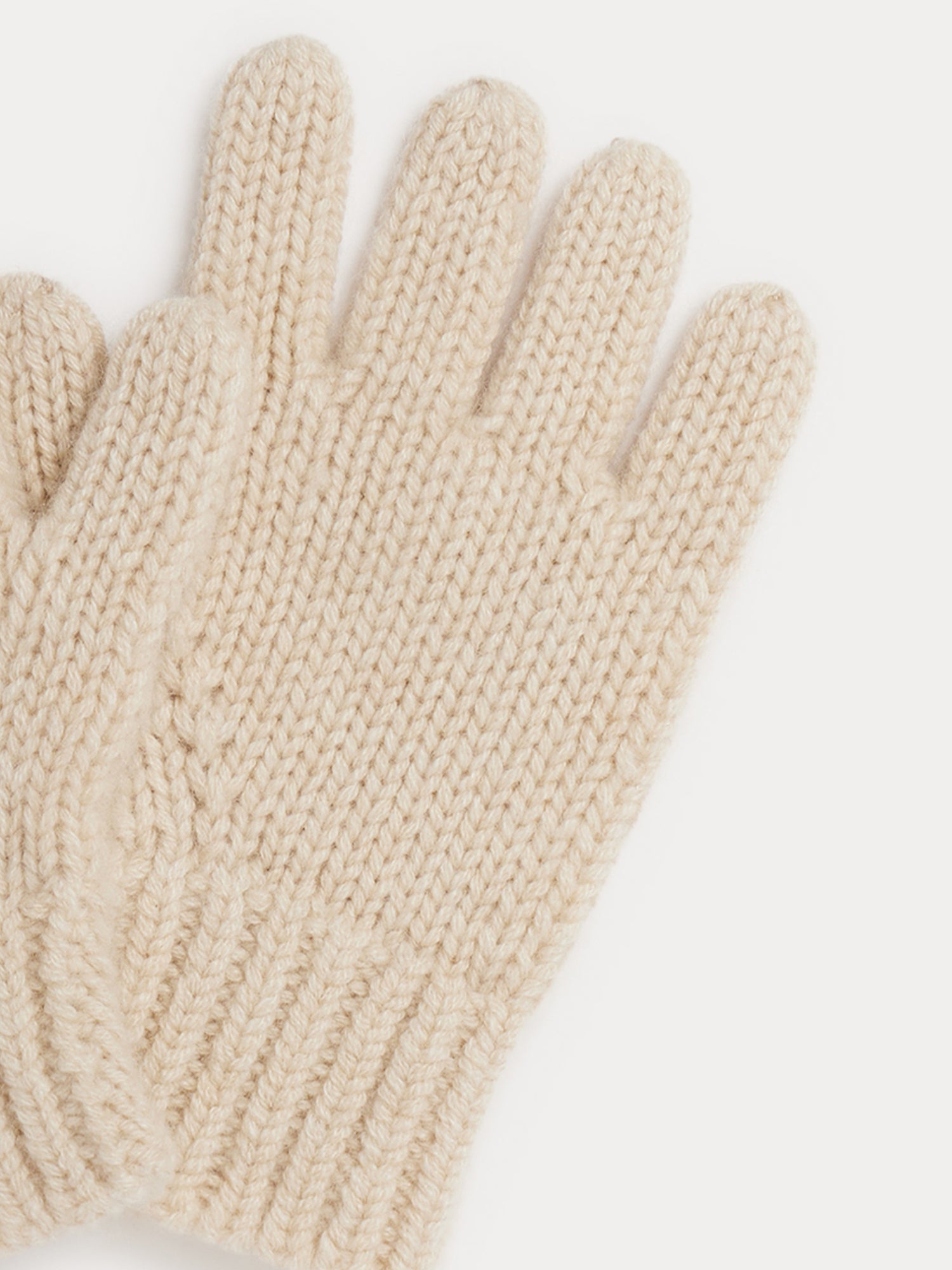 Girl | Birk Ribbed Gloves | Natural